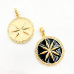 Load image into Gallery viewer, Diamond Sterling Silver Round Star Enamel Pendant