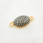 Load image into Gallery viewer, DC214. Diamond Sterling Silver Oval Connector