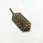 Load image into Gallery viewer, DP154. Diamond Sterling Silver Hexagon Pendant