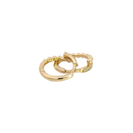 Load image into Gallery viewer, HP402463Y14DI1. 14K Solid Gold Diamond Hoops Earrings