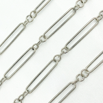 Load image into Gallery viewer, Oxidized Sterling Silver Paperclip and Round Link Chain