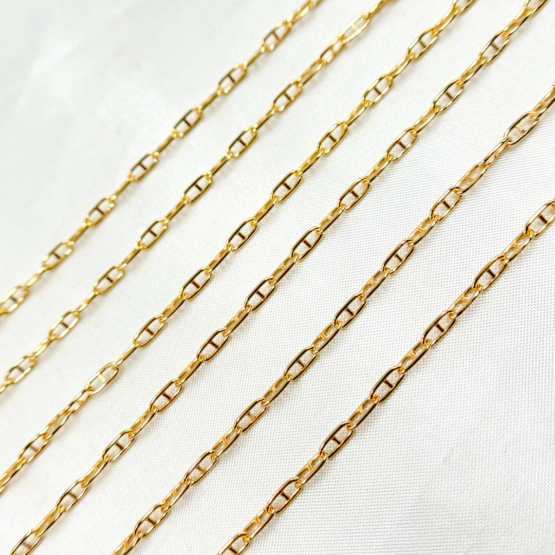 V248GF. 14K Gold Filled Smooth Marina Link Chain