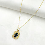 Load image into Gallery viewer, GDP410. 14K Solid Gold Diamond Rectangle Charm
