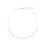 Load image into Gallery viewer, NFE72588TQ. 14K Solid Gold Diamond and Turquoise Necklace