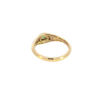 Load image into Gallery viewer, 14k Solid Gold Emerald and Diamond Eye Ring.
