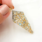 Load image into Gallery viewer, DSP061. Diamond Sterling Silver Diamond Shape Pendant with Gemstone