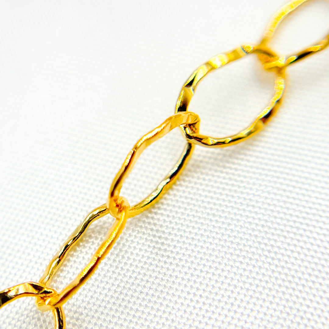 Buy Now 14K Gold Filled Hammered Oval Link Chains