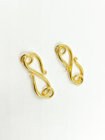 Load image into Gallery viewer, 925 Sterling Silver Gold Plated Hook 25x10mm. Hook1
