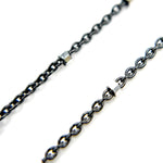Load image into Gallery viewer, Rhodium Sterling Silver Chain with Silver Cubes
