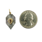 Load image into Gallery viewer, 925 Sterling Silver Black Rhodium with Diamonds Shield Shape Charm. KSG21