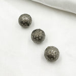 Load image into Gallery viewer, Pave Diamond &amp; 925 Sterling Silver Black Rhodium Round Bead. DC723
