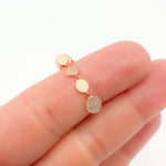 Load image into Gallery viewer, Gold Diamond Circles Dangle Earrings