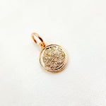 Load image into Gallery viewer, DC284. Diamond Sterling Silver Round Charm