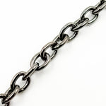 Load image into Gallery viewer, Black Rhodium Sterling Silver Cable Chain