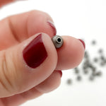 Load image into Gallery viewer, Black Rhodium Sterling Silver Velvet Beads