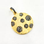 Load image into Gallery viewer, DP260. Diamond Sterling Silver Round Pendant
