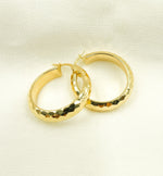 Load image into Gallery viewer, GER5. 14K Solid Gold Hollow Hoop Earrings