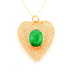 Load image into Gallery viewer, 14K Solid Gold Heart Pendant