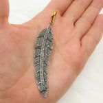 Load image into Gallery viewer, DP084. Diamond & Sterling Silver Leaf Pendant