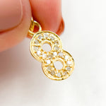 Load image into Gallery viewer, DC485. Diamond Sterling Silver Number "8" Charm