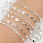 Load image into Gallery viewer, Sterling Silver Flat Marina Link Chain