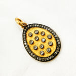 Load image into Gallery viewer, Diamond Sterling Silver Drop Pendant with Gemstone