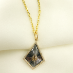 Load image into Gallery viewer, KSG30. Sterling Silver Black Rhodium with Diamonds Arrowhead Shape Charm