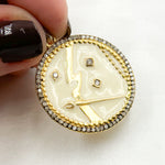 Load image into Gallery viewer, DP711A. Diamond Sterling Silver Round Pendant