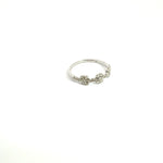 Load image into Gallery viewer, 14K Solid Gold Diamond Flowers Band Ring.