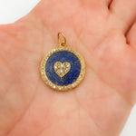 Load image into Gallery viewer, GDP229. 14K Gold Round Heart Pendant