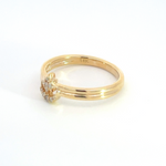 Load image into Gallery viewer, 14k Solid Yellow Gold Diamond Moon and Star Ring.