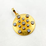 Load image into Gallery viewer, DSP073. Sterling Silver Round Pendant with Gemstone