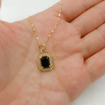 Load image into Gallery viewer, GDP410. 14K Solid Gold Diamond Rectangle Charm