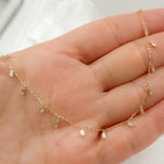Load image into Gallery viewer, NT401865. 14K Solid Gold Diamond Dangle Necklace