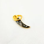 Load image into Gallery viewer, DC362. Diamond Sterling Silver Mini Horn Charm