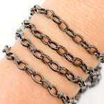 Load image into Gallery viewer, Sterling Silver Flat Oval Link Chain