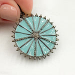 Load image into Gallery viewer, Diamond Sterling Silver Round Star Enamel Pendant