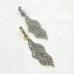 Load image into Gallery viewer, DP086. Diamond & Sterling Silver Leaf Pendant