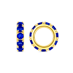 Load image into Gallery viewer, Gold Natural Gemstone Round Ring Slider