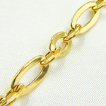 Load image into Gallery viewer, Gold Plated 925 Sterling Silver Short & Long Flat Oval Link Chains