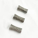 Load image into Gallery viewer, DC827. Diamond & Sterling Silver Cylindrical Bead
