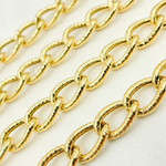 Load image into Gallery viewer, Gold Plated 925 Sterling Silver Textured Oval Link Chain