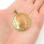 Load image into Gallery viewer, Sterling Silver Round Sun Pendant