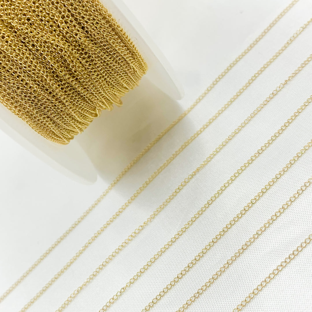 14K Solid Gold Cable Chain