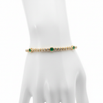 Load image into Gallery viewer, BTL65393EM. 14k Solid Gold Diamond and Gemstone Tennis Bracelet