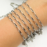 Load image into Gallery viewer, Oxidized 925 Sterling Silver Diamond Cut Cable Link Chain