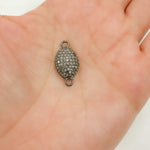 Load image into Gallery viewer, DC214. Diamond Sterling Silver Oval Connector