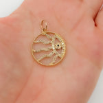 Load image into Gallery viewer, Gold Evil Eye Pendants