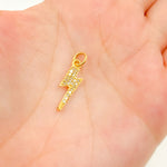 Load image into Gallery viewer, DC257. Diamond & Sterling Silver Lightning Bolt Pendant