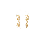 Load image into Gallery viewer, 14K Solid Gold and Diamonds LOVE Dangle Earrings